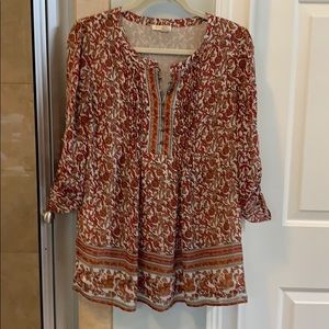 Floral print blouse from Anthropologie!